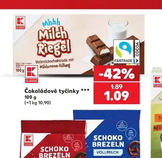 Čokoládové tyčinky 100 g
