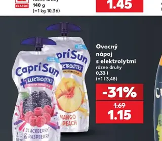 Ovocný nápoj s elektrolytmi 0,33 l