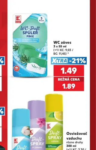 WC záves 3 x 55 ml