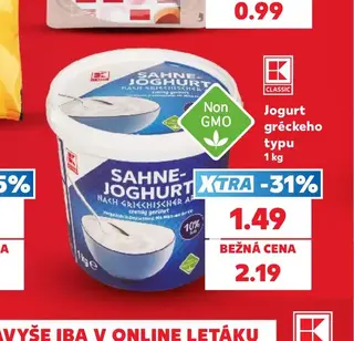K-Classic Jogurt grécskeho typu 1 kg