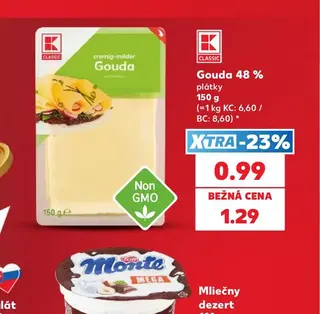 K-Classic Gouda 48 % plátky 150 g