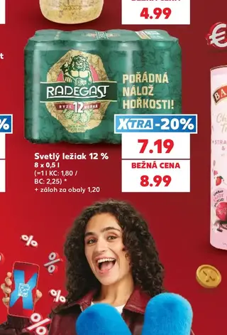 Svetlý ležiak 12 % 8 x 0,5 l