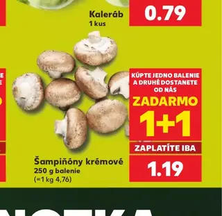 Šampiňóny krémové 250 g balenie
