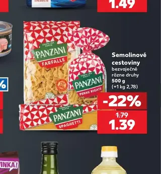 Semolinové cestoviny bezvaječné 500 g