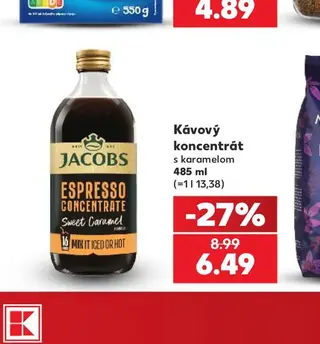 Jacobs Kávový koncentrát s karamelom 485 ml