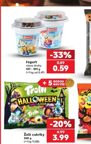 Jogurt rôzne druhy 107 - 109 g
