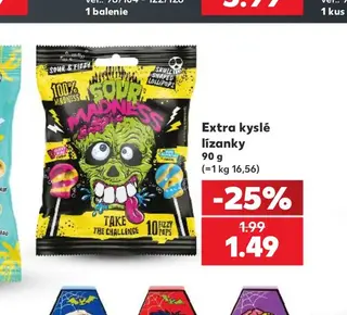 Extra kyslé lízanky 90 g