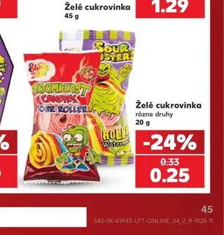 Želé cukrovinka 20 g