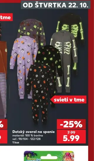Detský overal na spanie