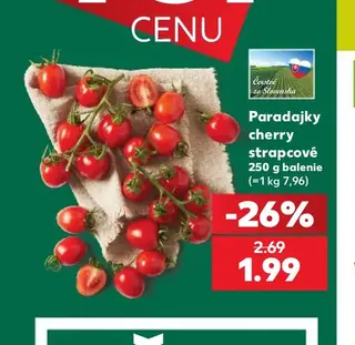 Paradajky cherry strapcové 250 g