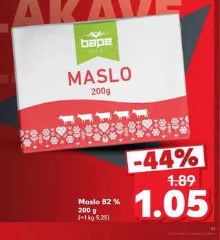 Bape Maslo 82 % 200 g