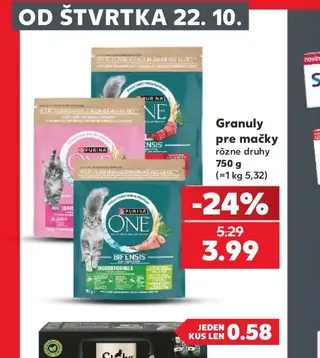 Granuly pre mačky 750 g