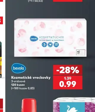 Kozmetické vreckovky 3-vrstvové 120 kusov