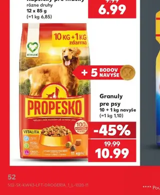 Granuly pre psy 10 + 1 kg navyše