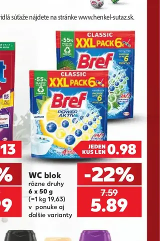 WC blok Bref 6 x 50 g