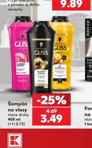 Šampón na vlasy Schwarzkopf Gliss 400 ml