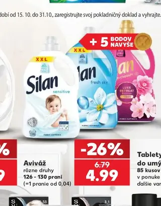 Aviváž Silan 126 - 130 praní