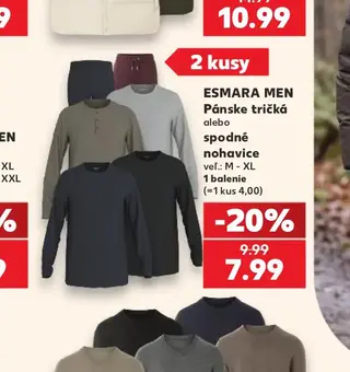 Esmara Men Pánske tričká alebo spodné nohavice