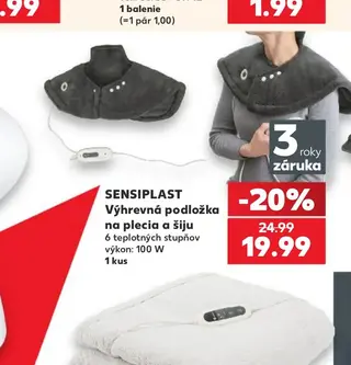 Sensiplast Výhrevná podložka na plecia a šiju