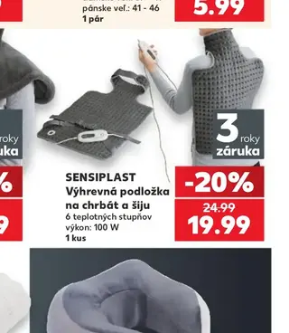 Sensiplast Výhrevná podložka na chrbát a šiju