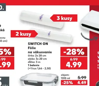 SWITCH ON Fólie na vákuovanie