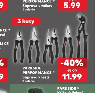 Parkside Performance Súprava klieští
