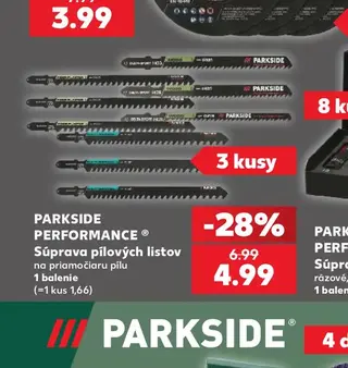 Parkside Performance Súprava pílových listov na priamočiaru pílu