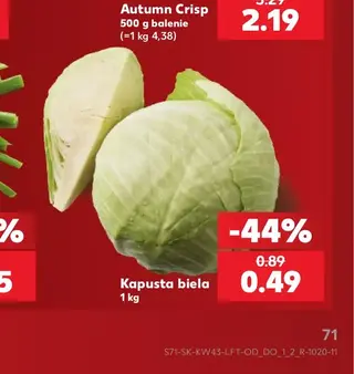 Kapusta biela 1 kg
