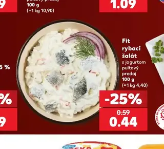 Fit rybací šalát s jogurtom