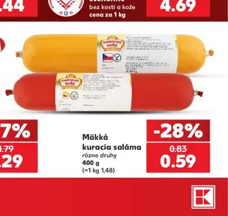 Mäkká kuracia saláma 400 g