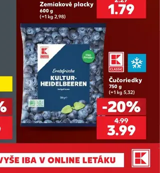 K-Classic Čučoriedky 750 g