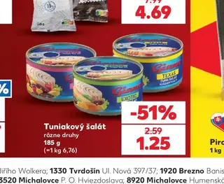 Tuniakový šalát rôzne druhy 185 g