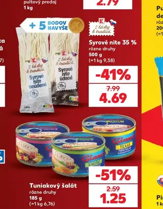 Syrové nite 35 % rôzne druhy 500 g