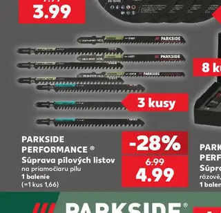 Parkside Performance Súprava pílových listov na priamočiaru pílu