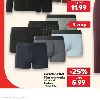 Esmara Men Pánske boxerky 3 kusy