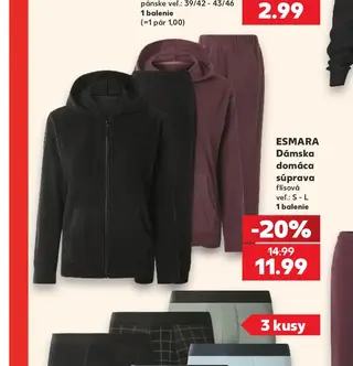 Esmara Dámska domáca súprava flísová