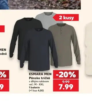 Esmara Men Pánske tričká s dlhým rukávom