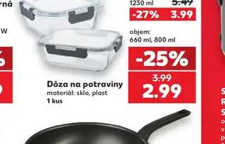 Dóza na potraviny sklo, plast 660 ml, 800 ml