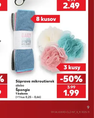 Súprava mikroutierok alebo Špongie