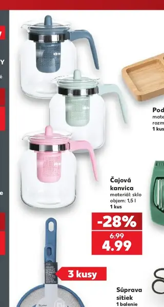 Čajová kanvica sklo 1,5 l