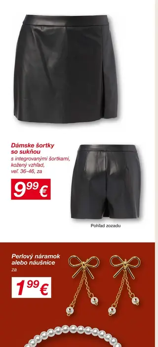 Dámske šortky so sukňou
