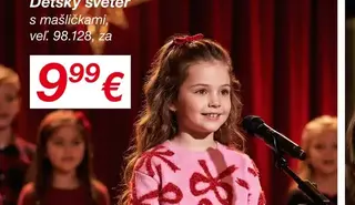 Detský sveter s mašličkami