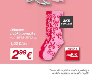 Dámske hebké ponožky