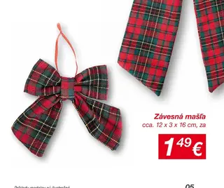 Závesná mašľa cca. 12 x 3 x 16 cm