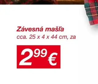 Závesná mašľa cca. 25 x 4 x 44 cm