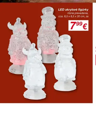 LED akrylové figúrky