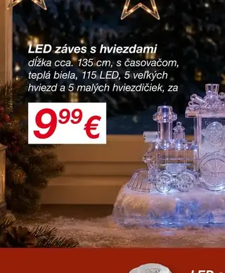 LED záves s hviezdami