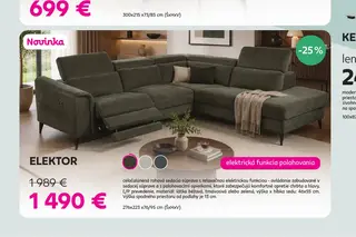 ELEKTOR rohová sedacia súprava