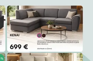 KENAI rohová rozkladacia sedacia súprava