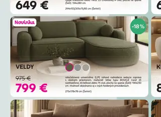 VELDY rohová rozkladacia sedacia súprava